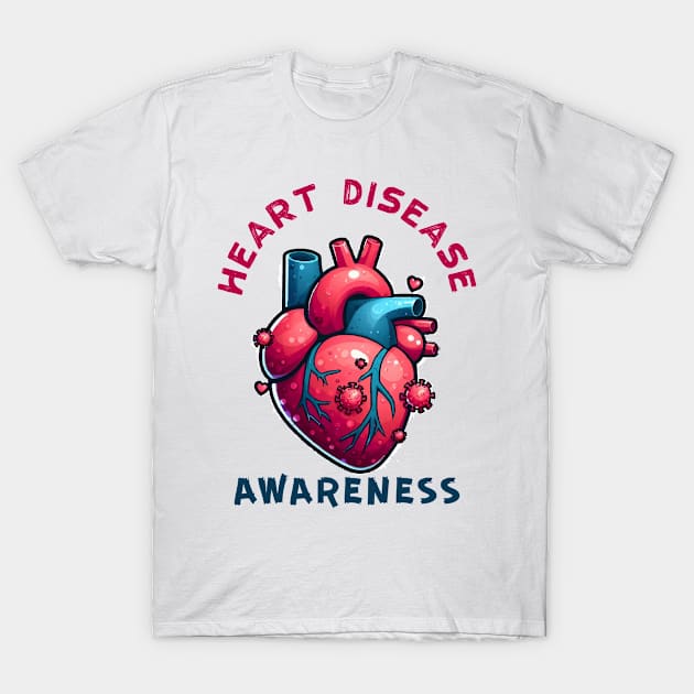 Heart Disease Awareness T-Shirt by niclothing